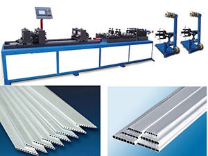 Machine de découpe de tube aplati en aluminium multicanal